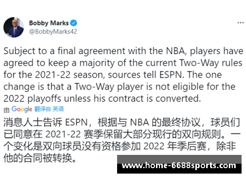 球员双向合同：一种探索NBA合同革新的前沿模式